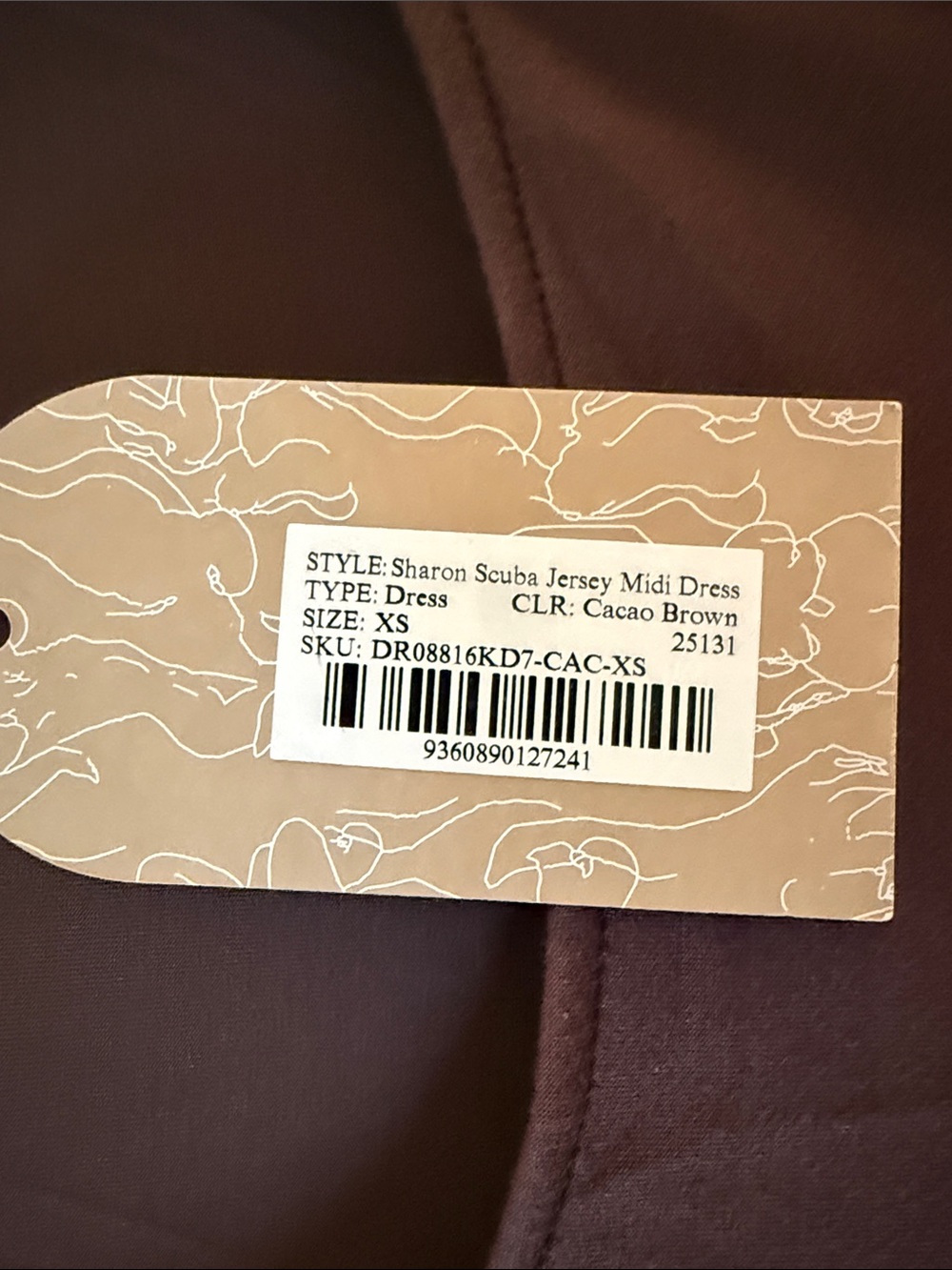 Meshki Chocolate Brown Scoop Neck Midi Dress - Picture 5 of 5